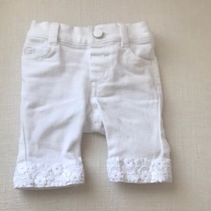 White Janie and Jack pants 3 to 6 months